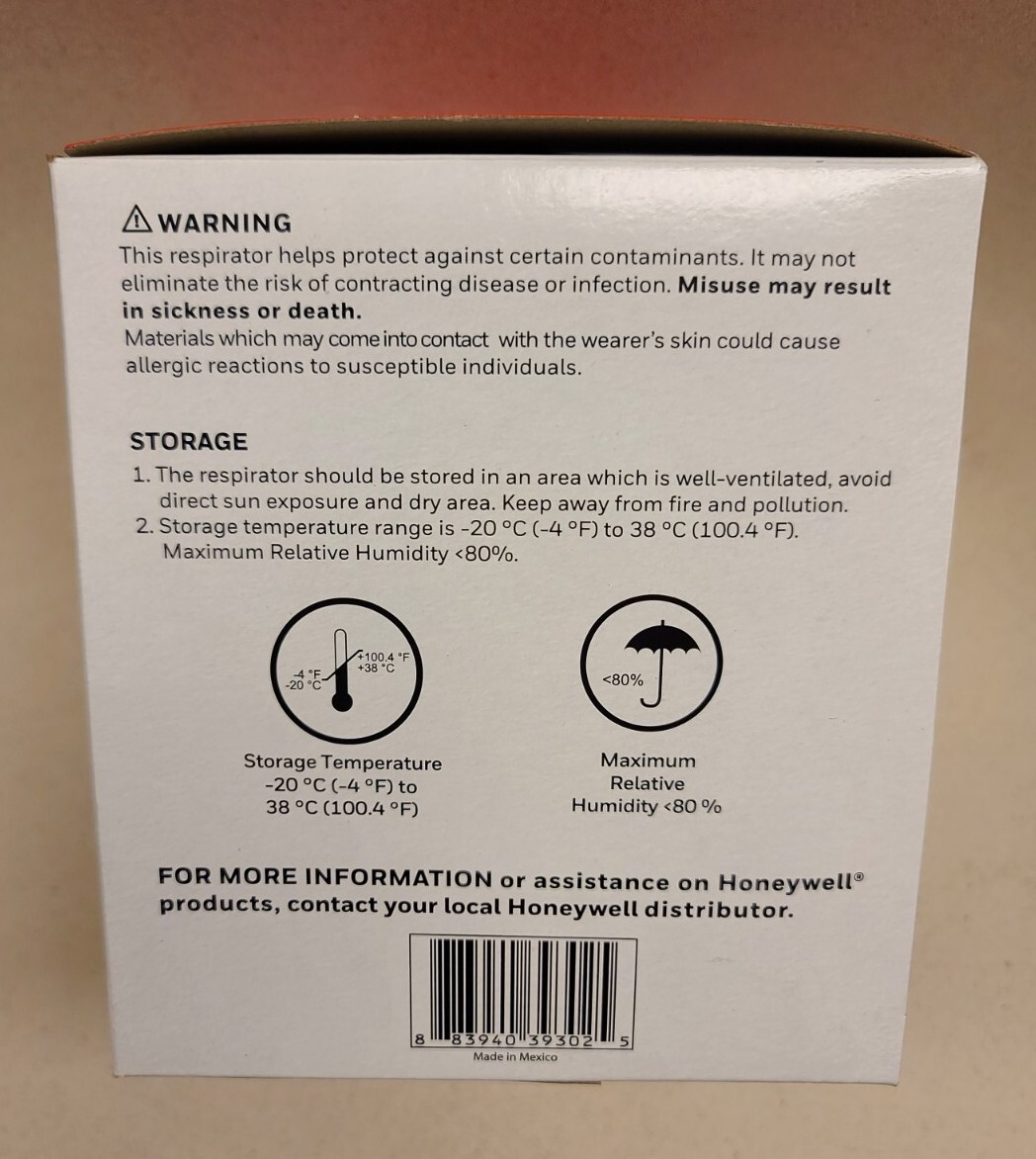 Honeywell DF300 N95 Flatfold Disposable Respirator- Box of 20
