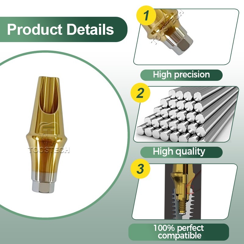 1/6/10/20pcs Titanium Angled abutment fits to Megagen Anyridge D5.0 15/25 degree