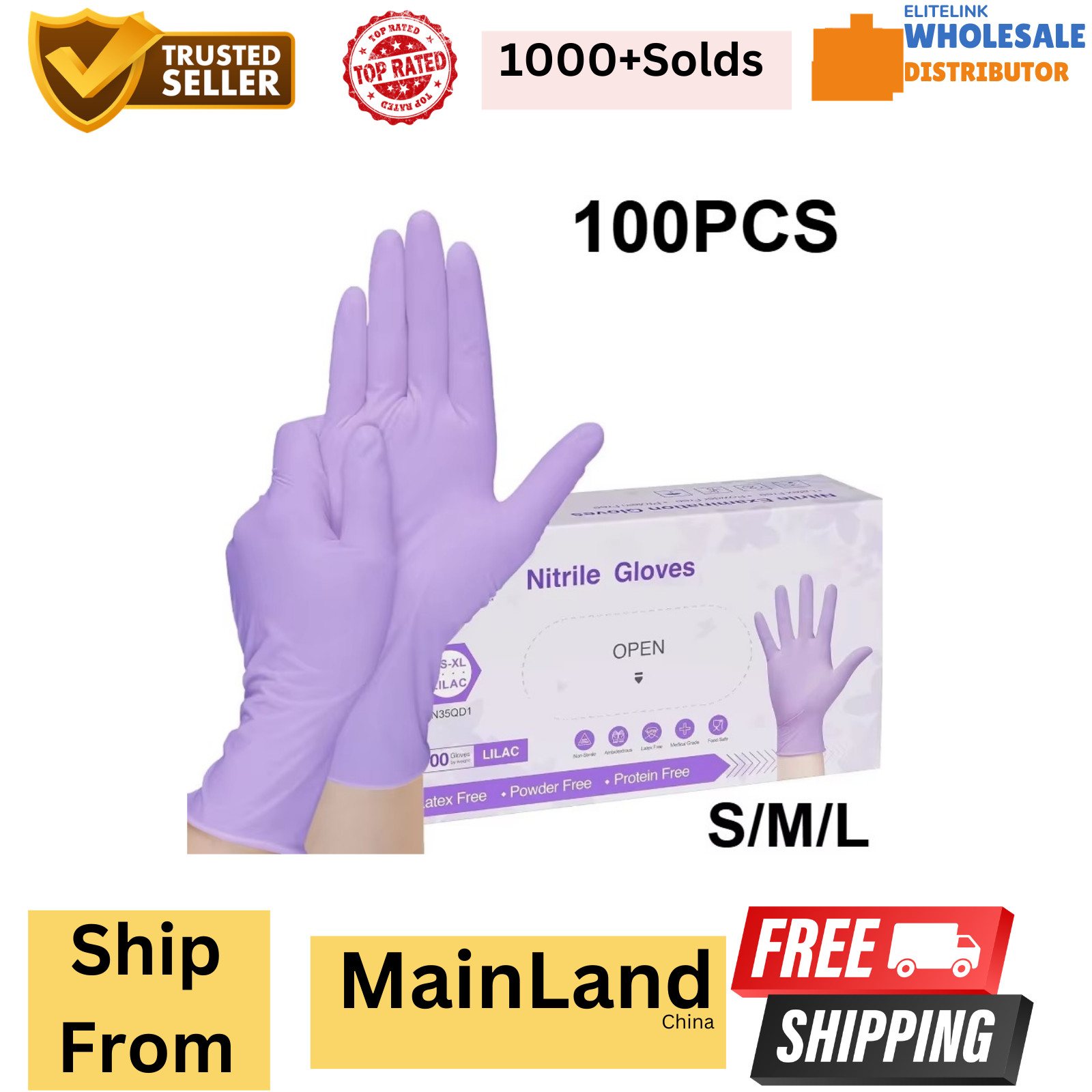 Fuchsia Nitrile Disposable Gloves Latex-Free 10PCS Mil Cleaning Gloves purple