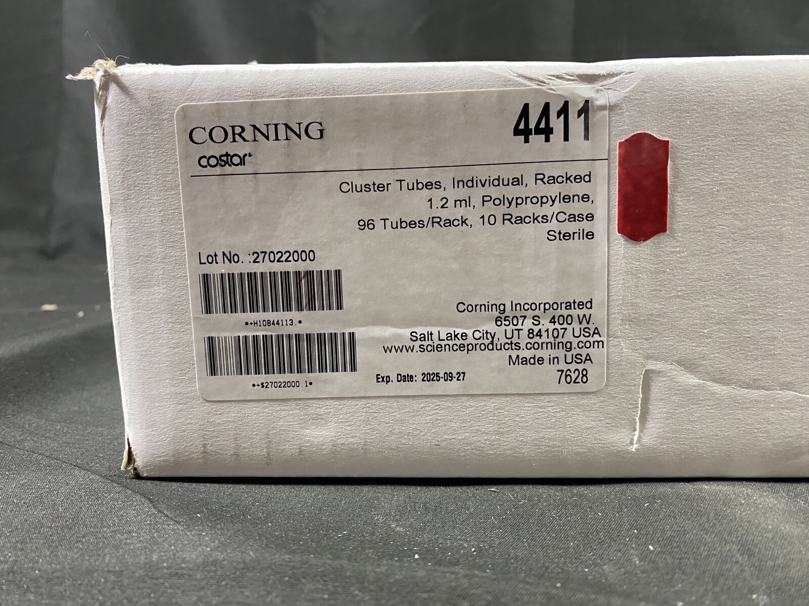 CORNING Polypropylene 1.2mL Sterile Individual Cluster Tubes 4411 (864/cs)
