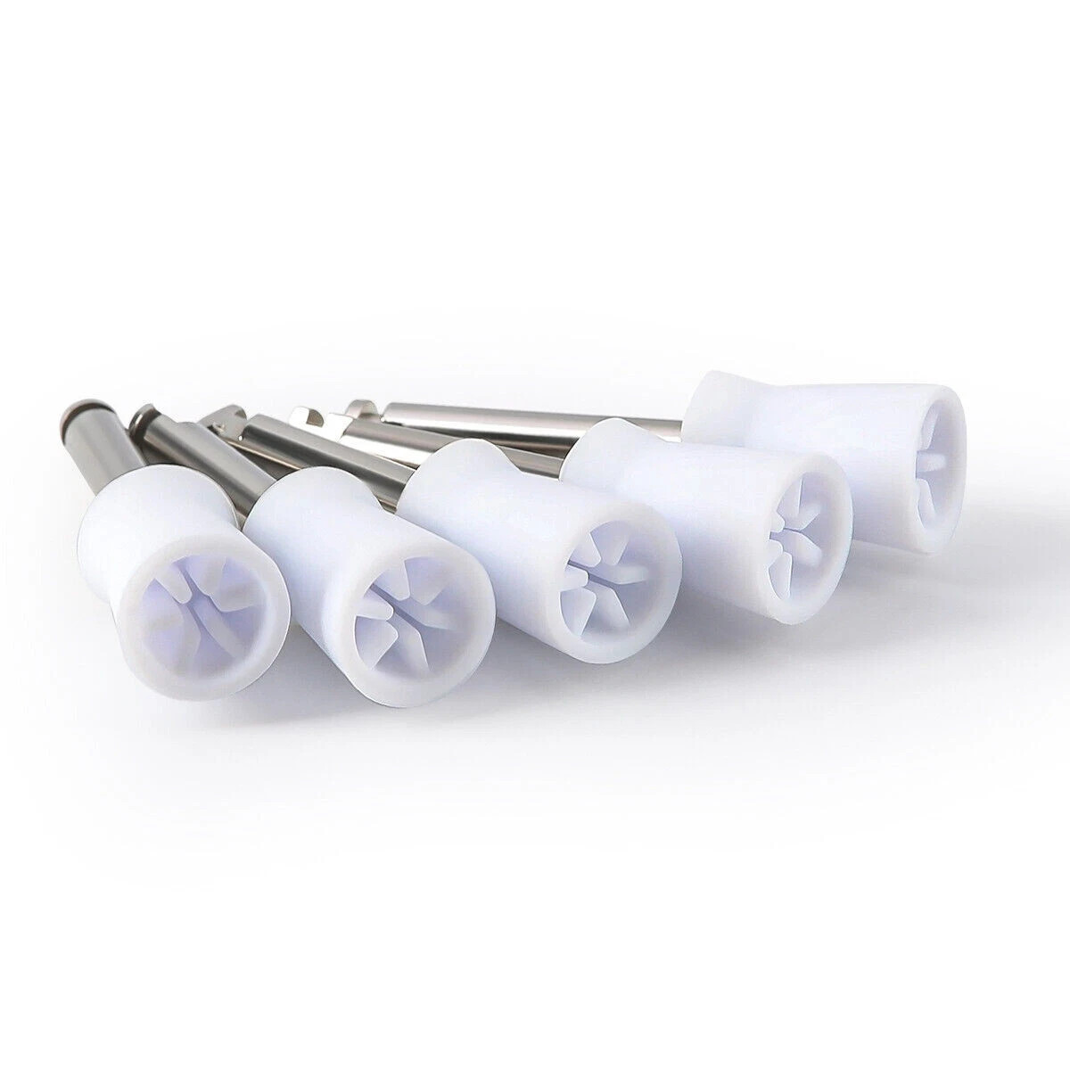 100 Pcs/Box Dental 4/6 Webbed Rubber Polisher Tooth Prophy Polishing Cup Brush