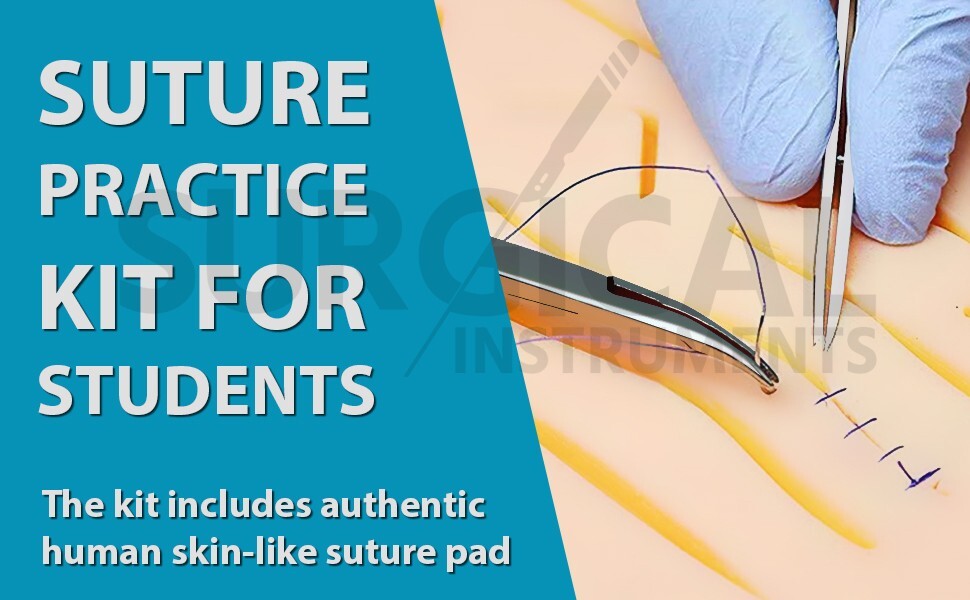 50 Pcs Skin Suture Practice Silicone Pad Wound Simulated Surgical Training Kit