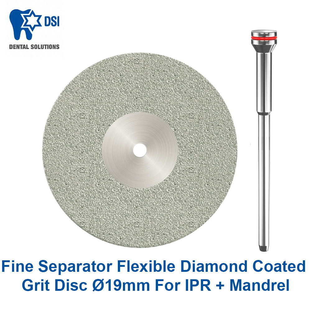 DSI Flexible Diamond Separator IPR Disk Ø19mm Single Sided Fine Thick 0.13mm
