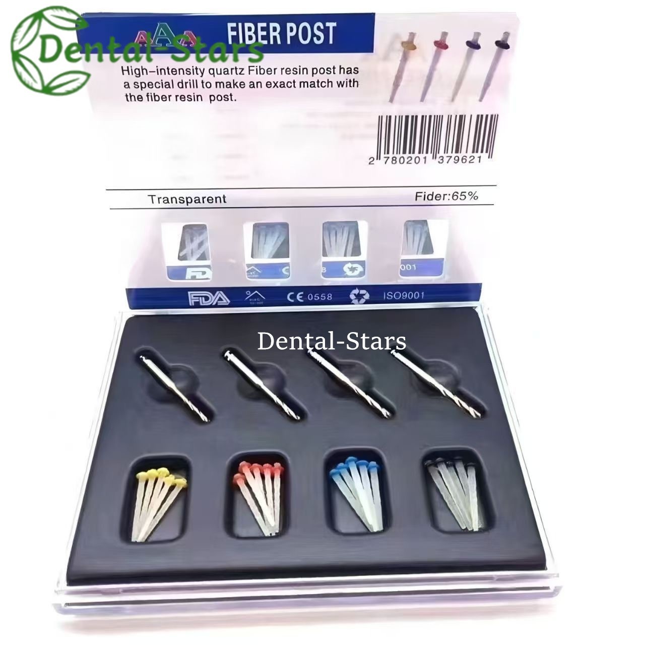 Dental Fiber Post Quartz Screw Posts Teeth Restorative Root Canal Pins 1.2-1.8mm