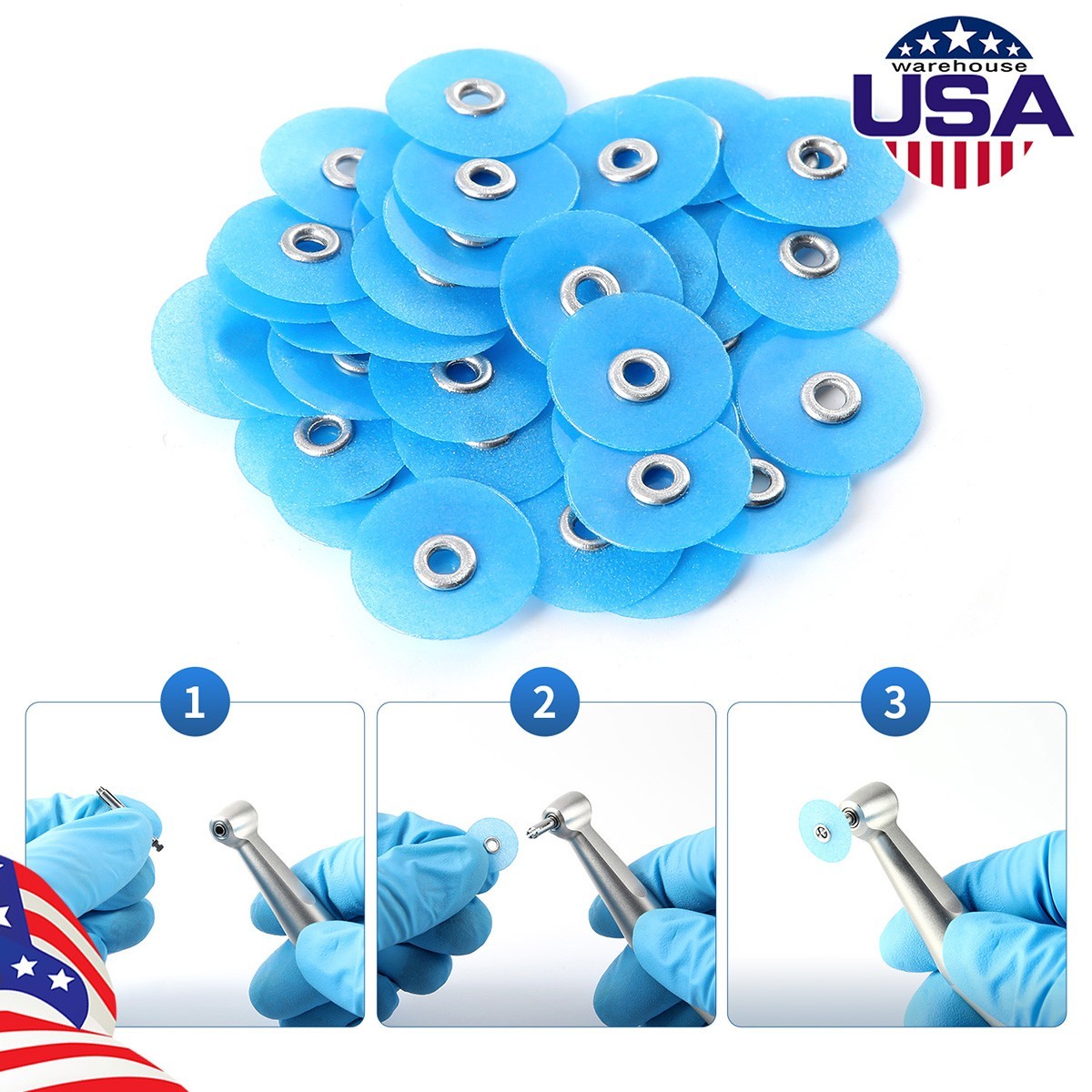 40Pcs Dental Composite Finishing Polishing Aluminum Oxide Disc NO1.071,14mm