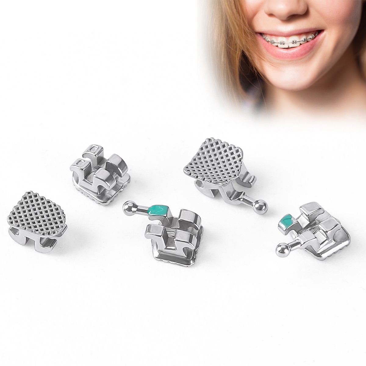 Dental Orthodontic Brackets Mini Roth.022 345Hooks 50sets/1000pcs Joydental