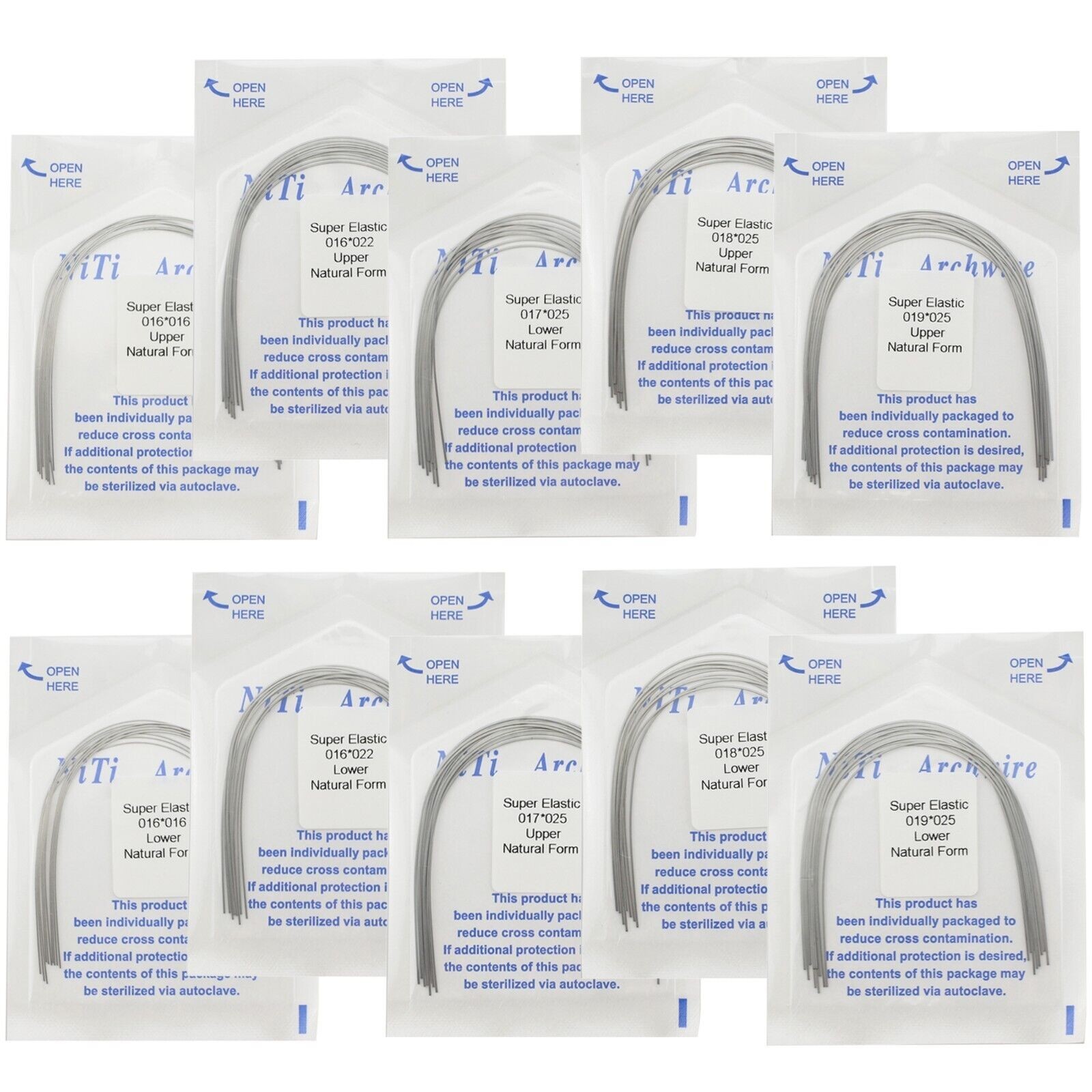 Dental Ortho Super Elastic Niti Arch Wire Rectangular Alambre De Arco Elástico