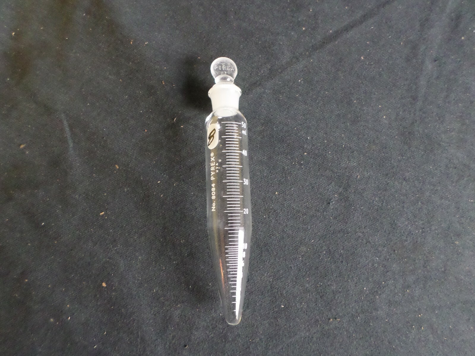 Corning Pyrex Glass 50mL Conical Centrifuge Tube w/ Graduation, Stopper, 8084-50