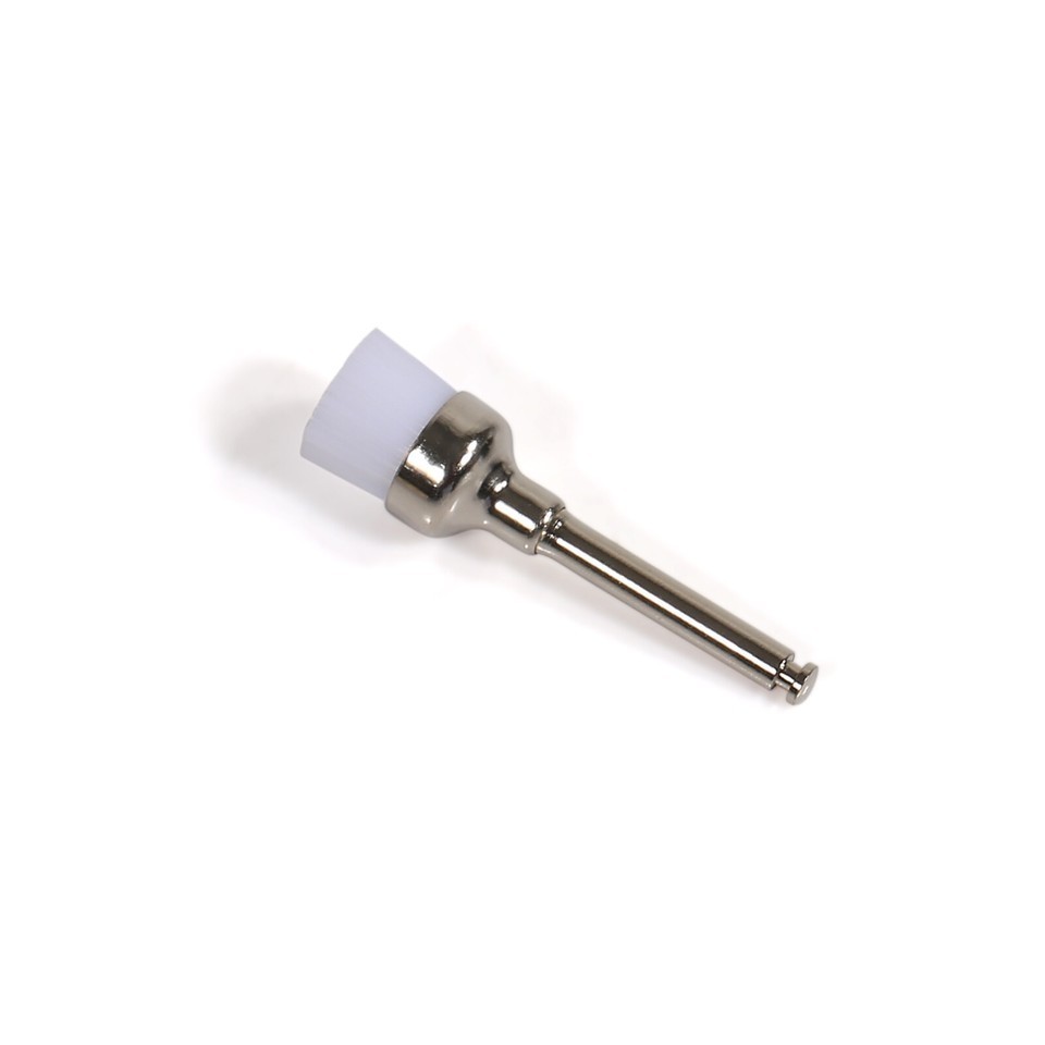 100pcs/Box Dental White Nylon Latch Type Bowl Shape Polishing Prophy Brush
