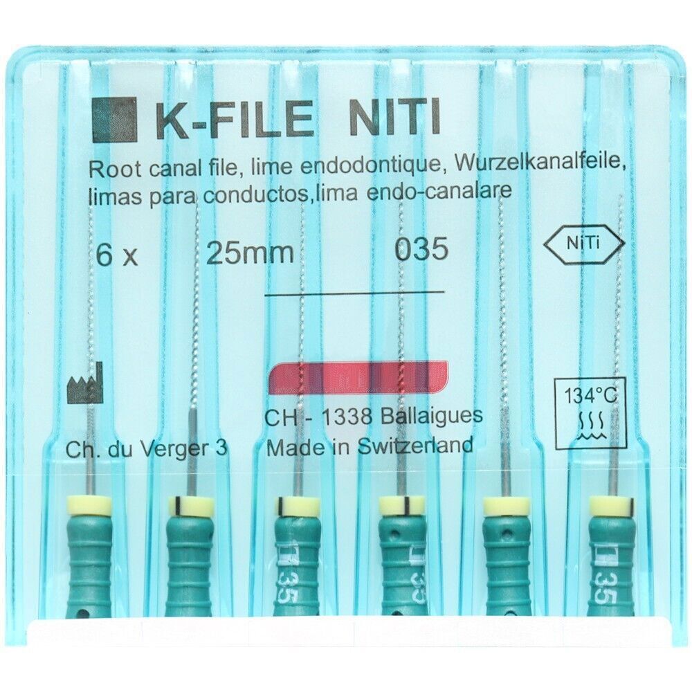 5 Packs Dental K-FILE NITIFLEX NiTi Flexible Endodontic Endo Root Canal K Files