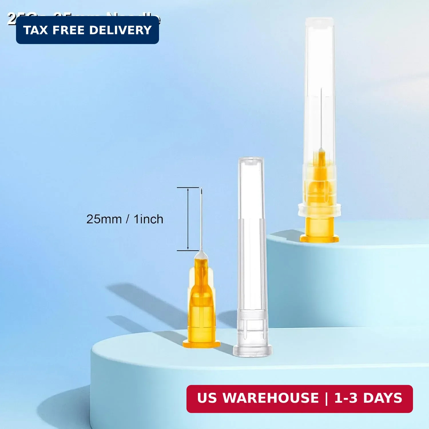 25G Luer Lock Needle 1 Inch Dispensing Tools, Disposable Individually Sterile Pa