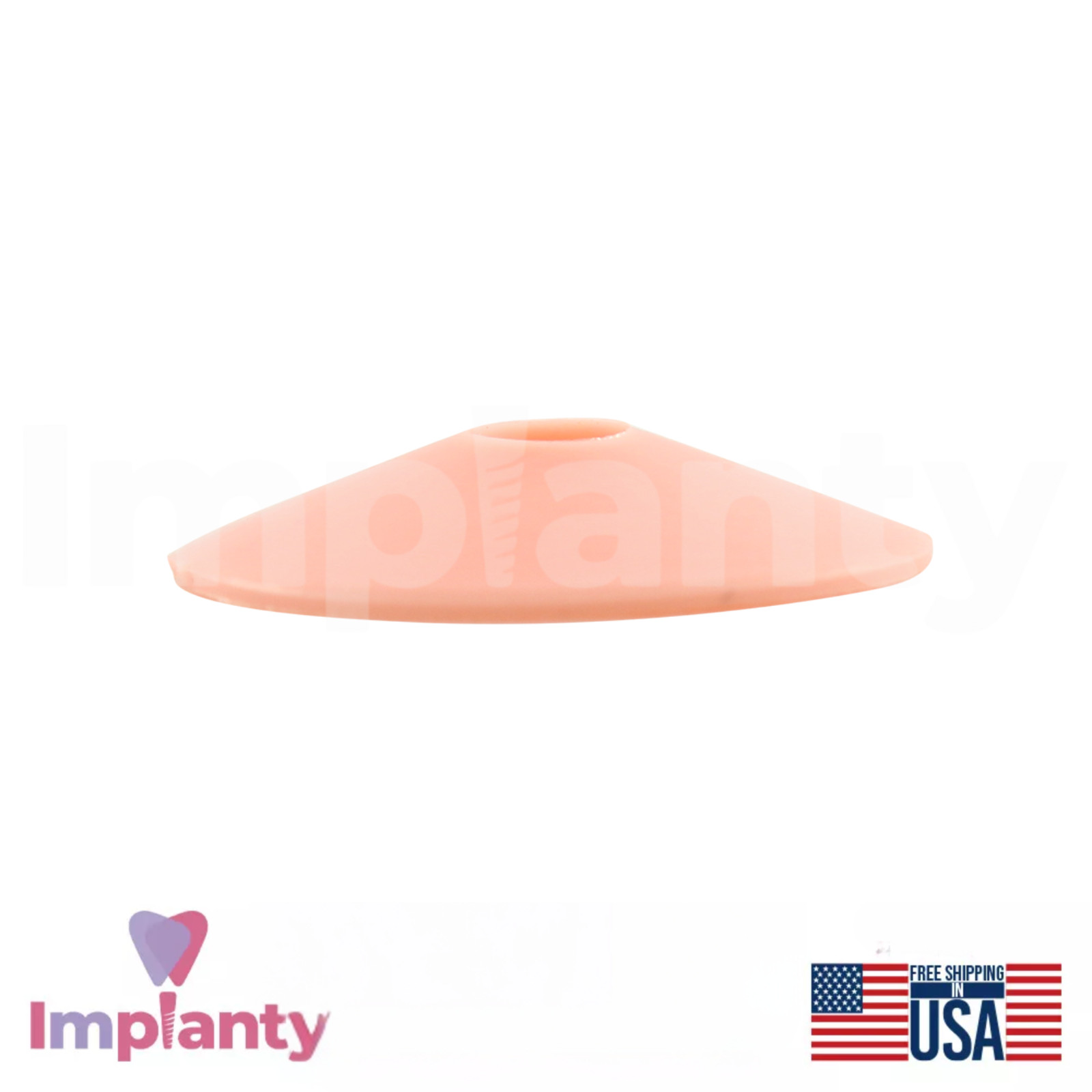 1x Dental Straight Lock Attachment Full Silicone Set Conical RP 2.65mm