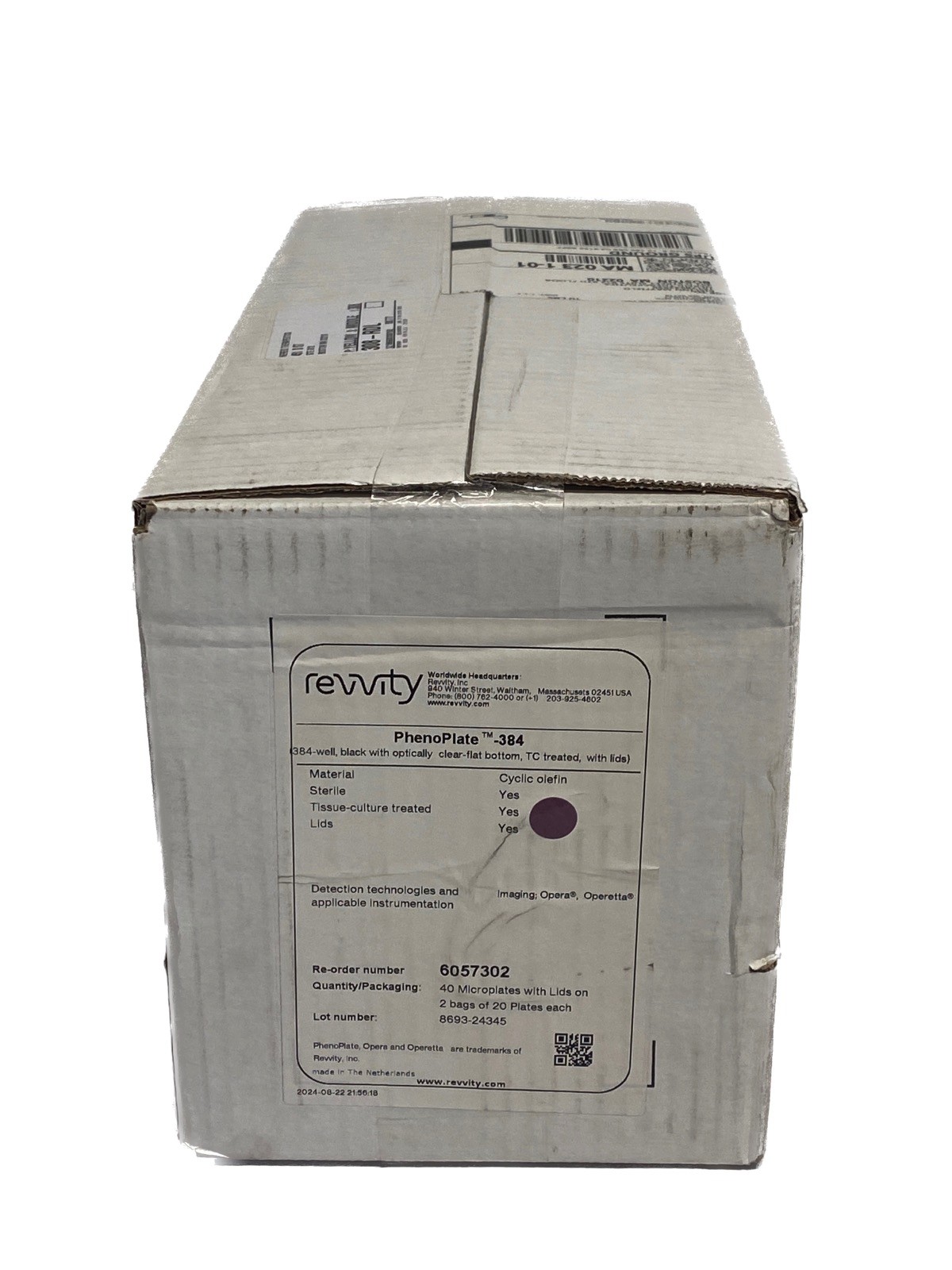 (40) PERKIN ELMER PhenoPlate 384-Well TC Treated Microplates Black Optical Bttm