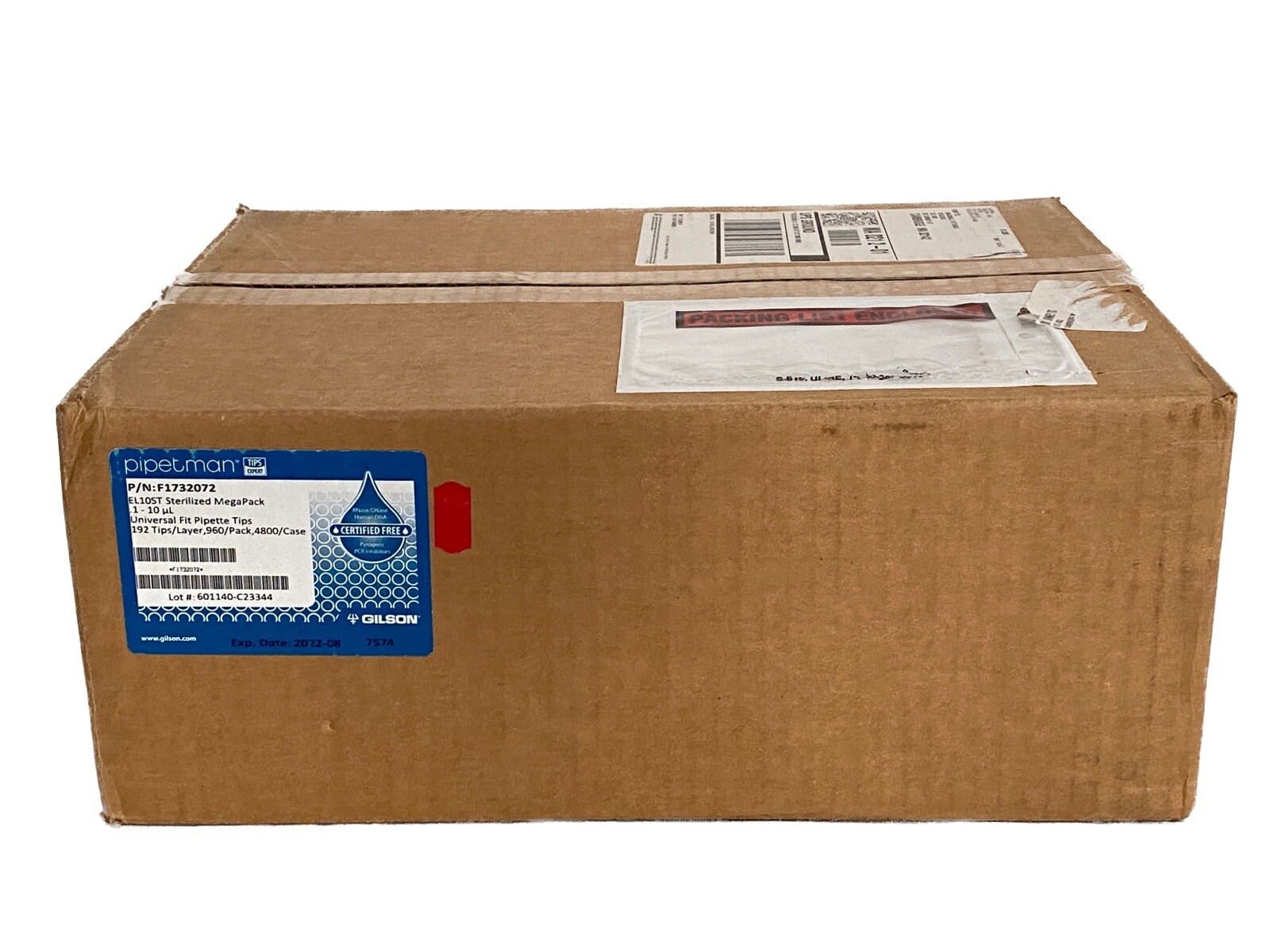 (4800/Cs) GILSON Pipetman Expert 20uL Universal Fit Pipet Tips MegaPack F1732072