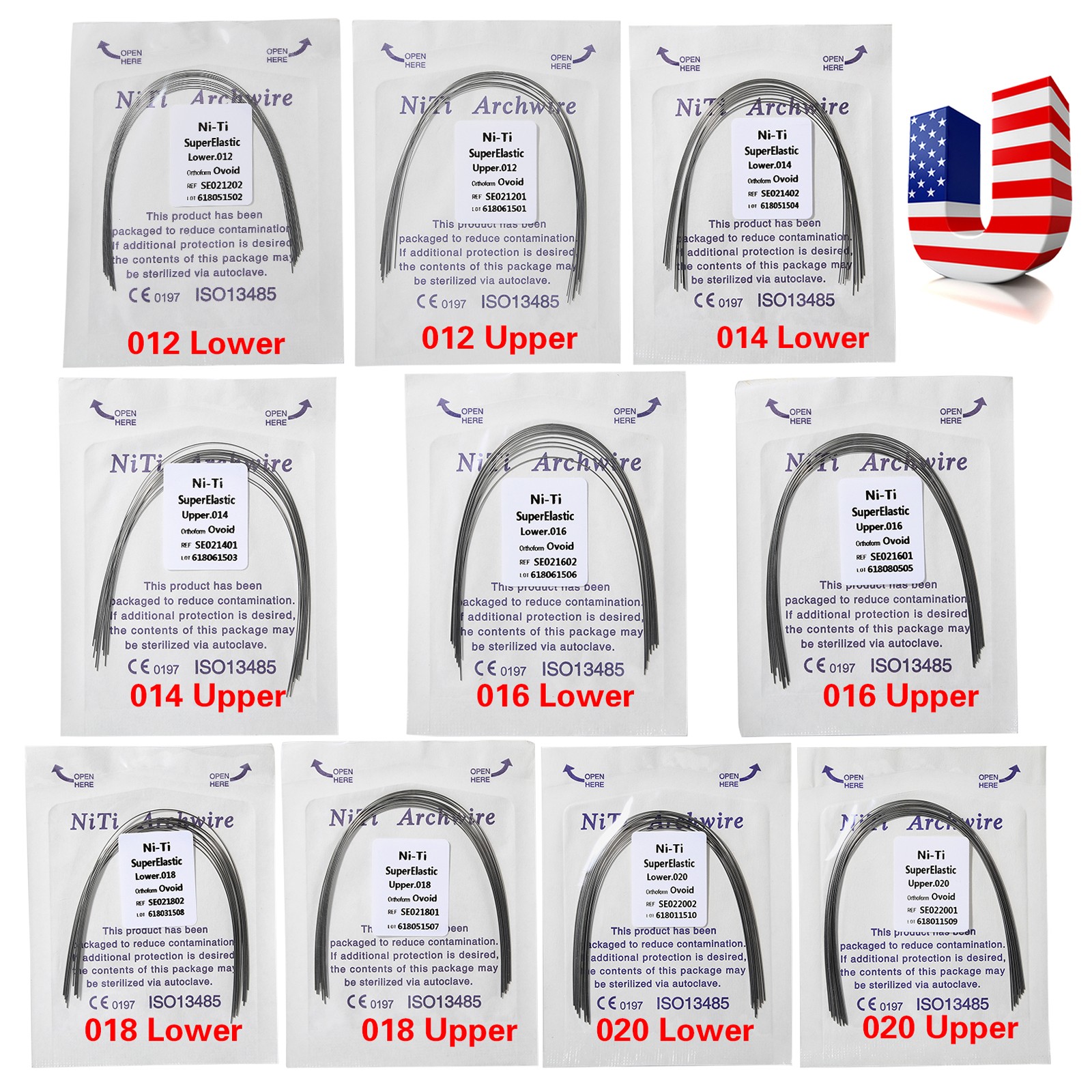 Dental Orthodontic Arch Wire Stainless Steel Round Use For Brackets Braces