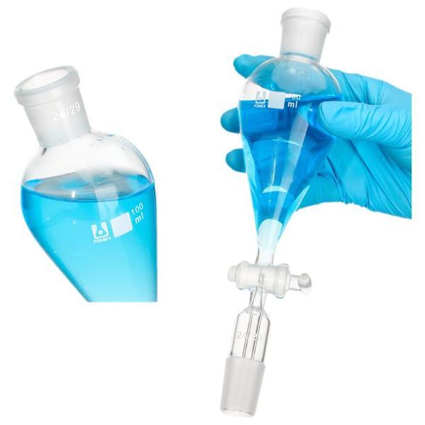 Pear-shaped Separating Funnel 60ml-1000ml Borosilicate Lab Supply Piston