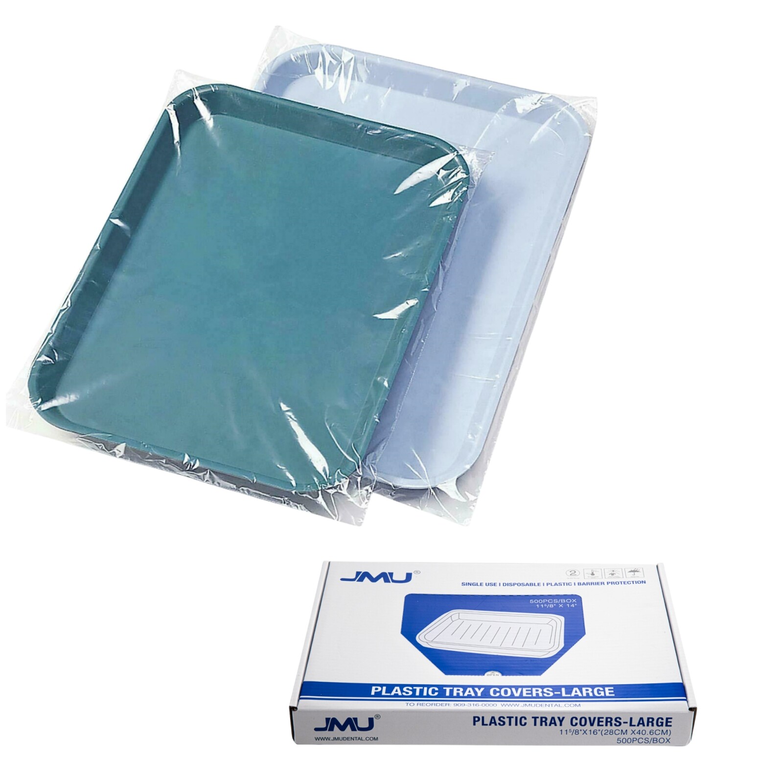 Tray Covers 500pcs Disposable Clear Sleeves JMU Dental Size E 11-5/8″x16″