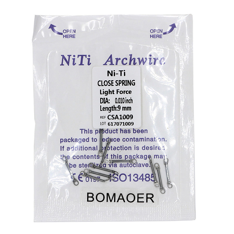 1 Pack Dental Orthodontic Niti Close Spring Light Force Dia 0.01Inch 6Mm Length