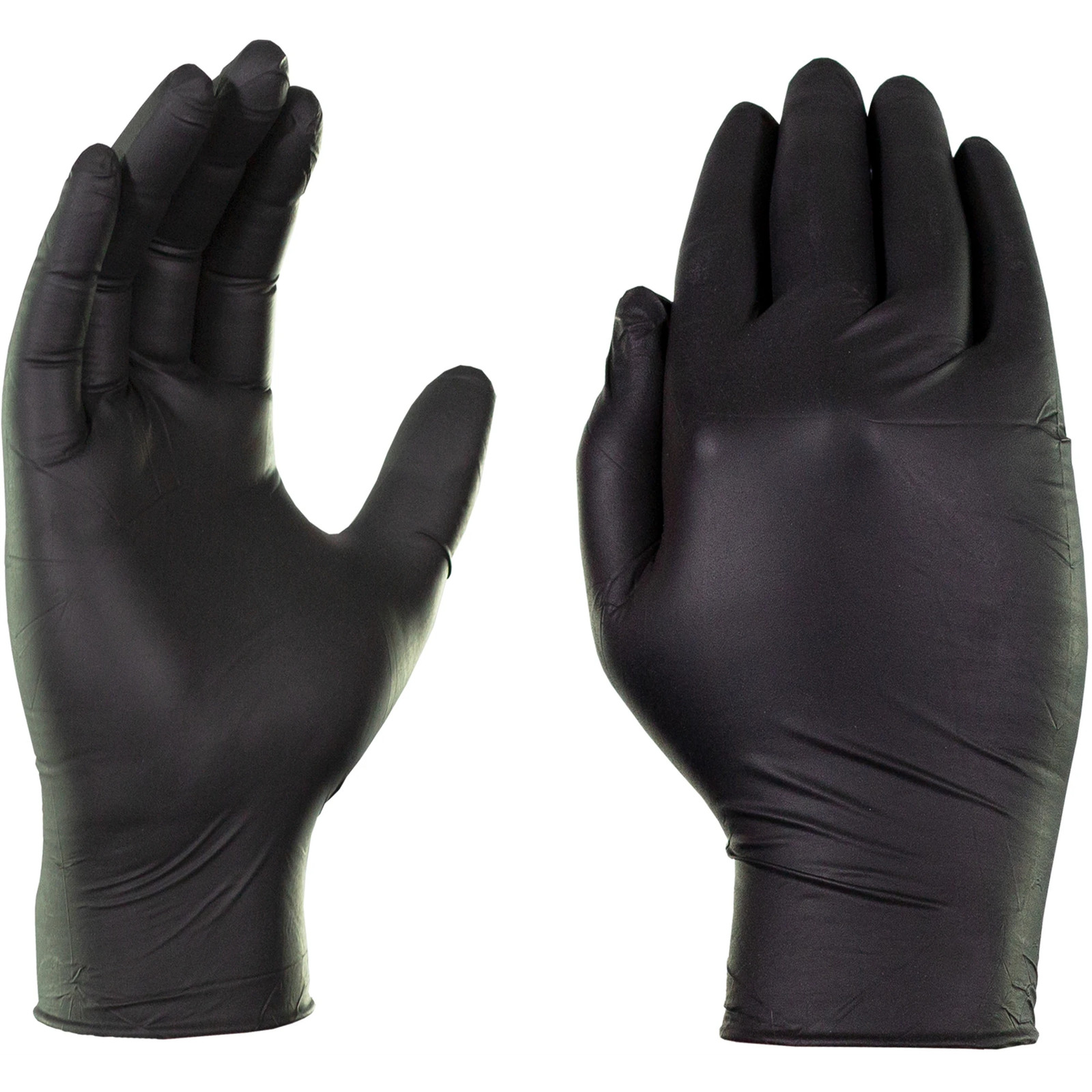 Gloveworks Nitrile Disposable Gloves, Medium, Black, Box Of 100