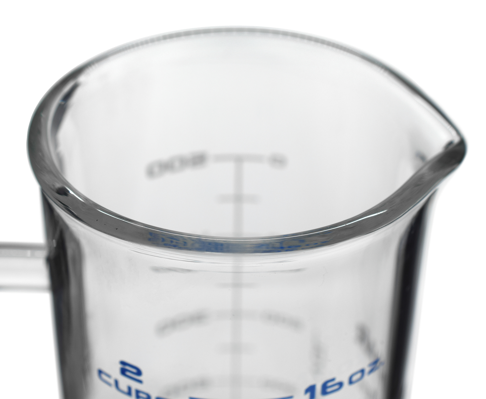 Premium Beaker Mug, Tall Form, Spout – Heavy Duty Borosilicate Glass – hBARSCI