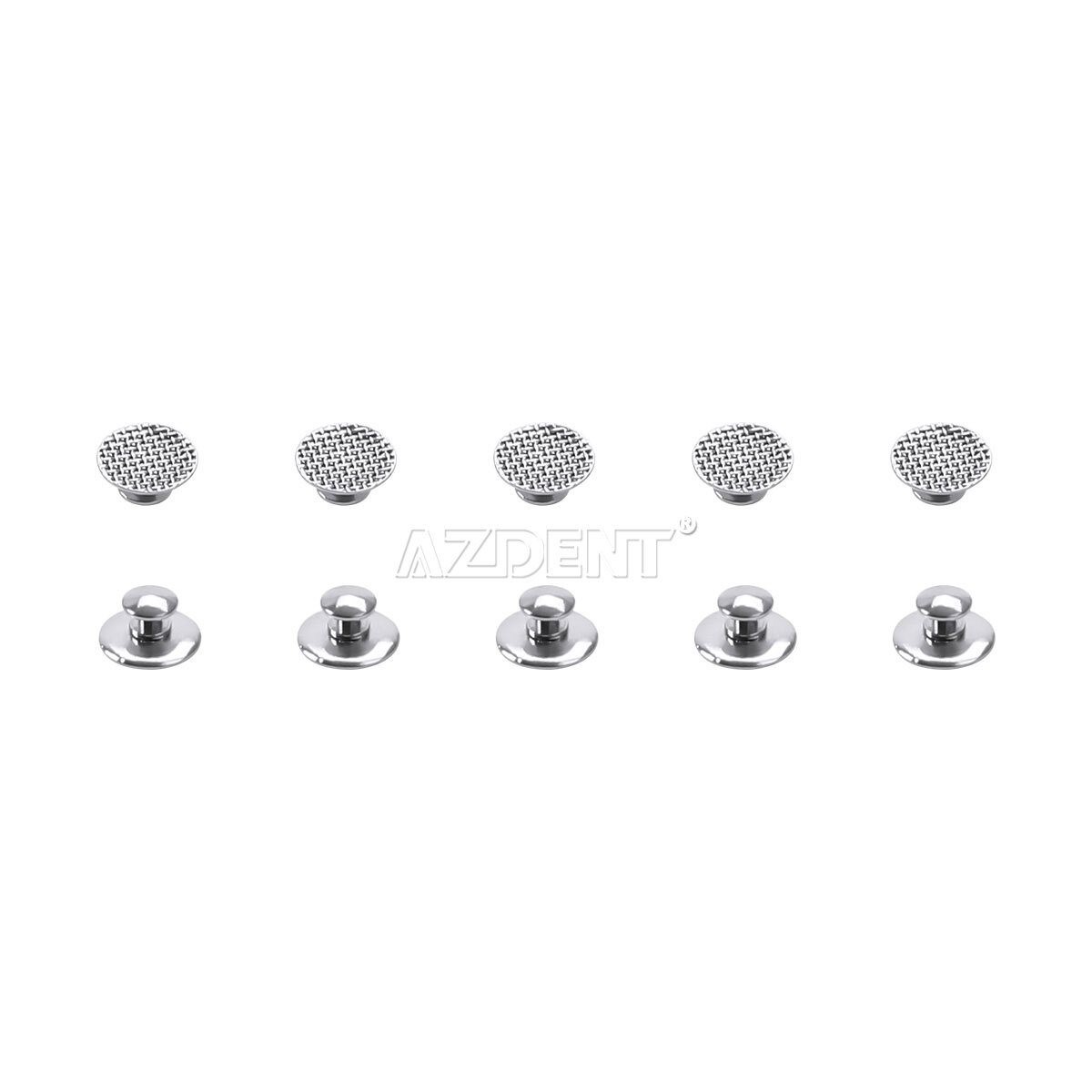 10XDental Orthodontic Round Mesh Base Bondable Metal Lingual Button AZDENT
