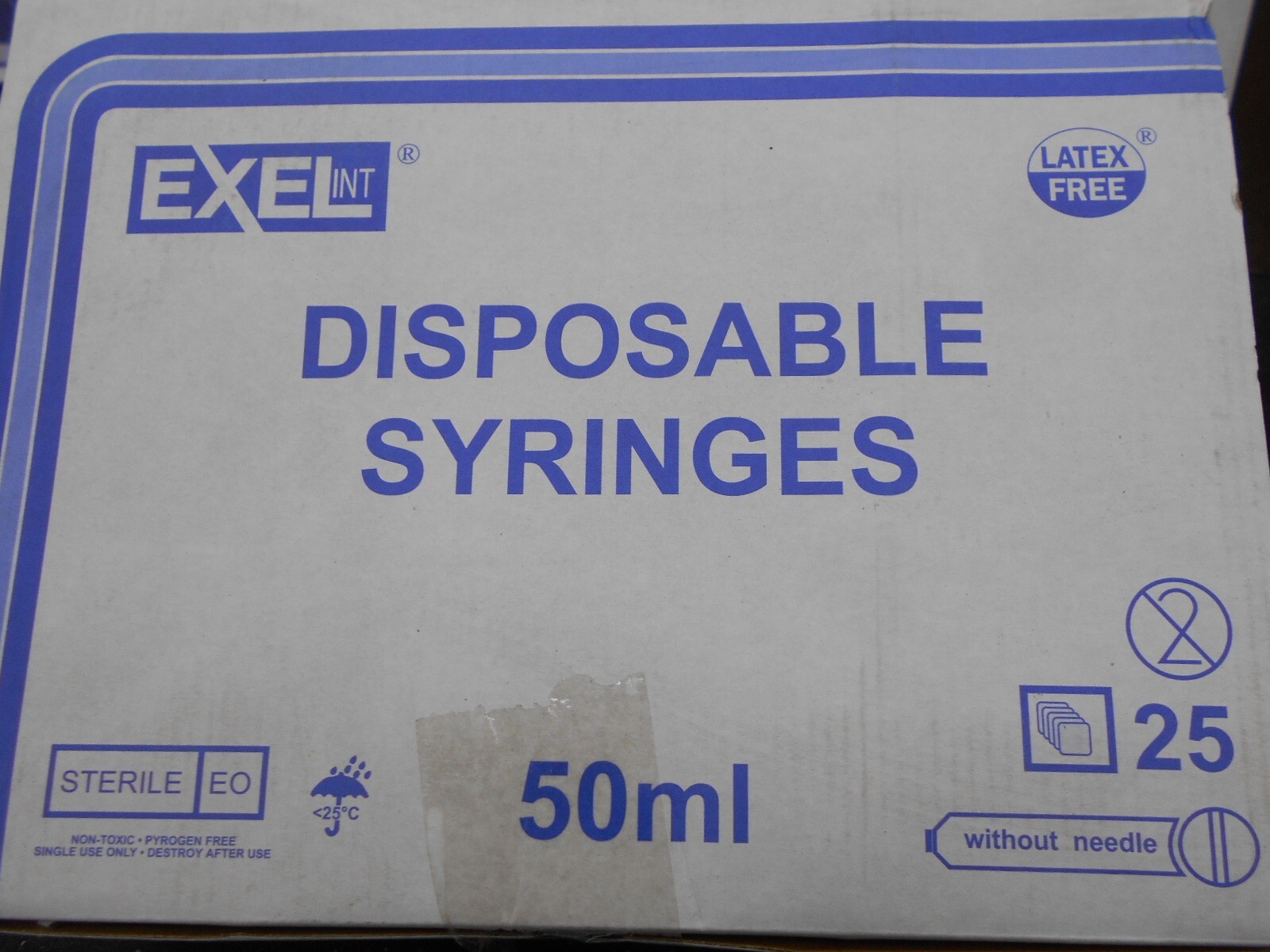 EXEL INT DISPOSABLE SYRINGES 26300 50ML LUER LOCK TIP