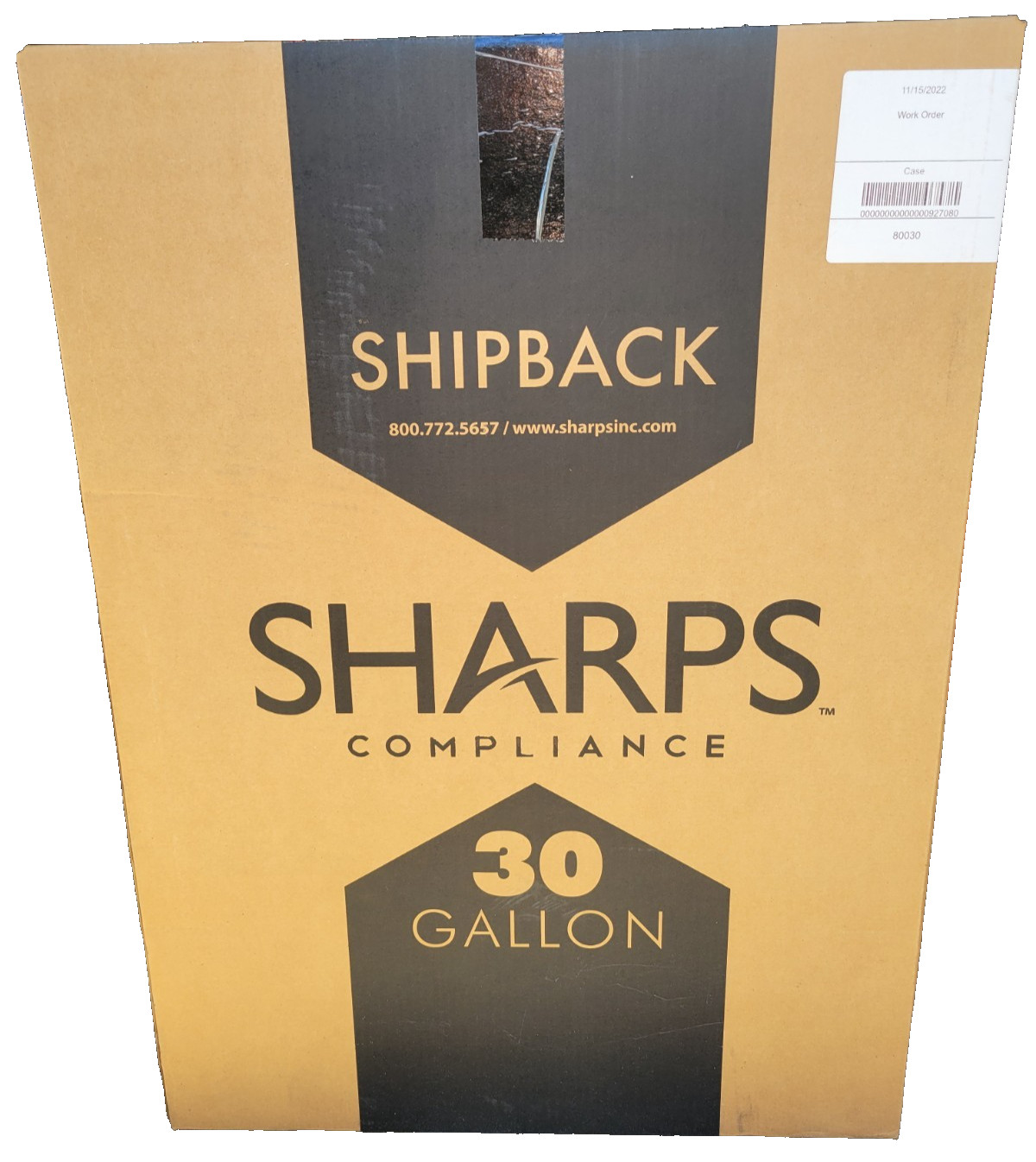 30 Gal Sharps Container Mail-Back Kit + Prepaid Return Label