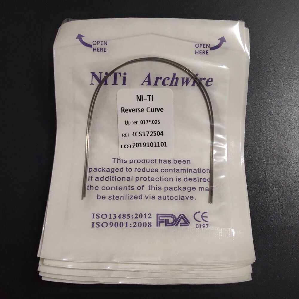 Dental Orthodontic Niti Reverse Curve Rectangular True Arch Wire Upper/Lower