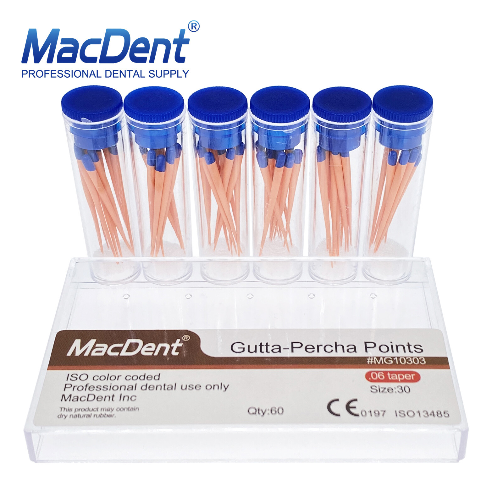 60/120pcs Dental Gutta Percha Points Taper 0.02/0.04/0.06 15-40 45-80 ALL Sizes
