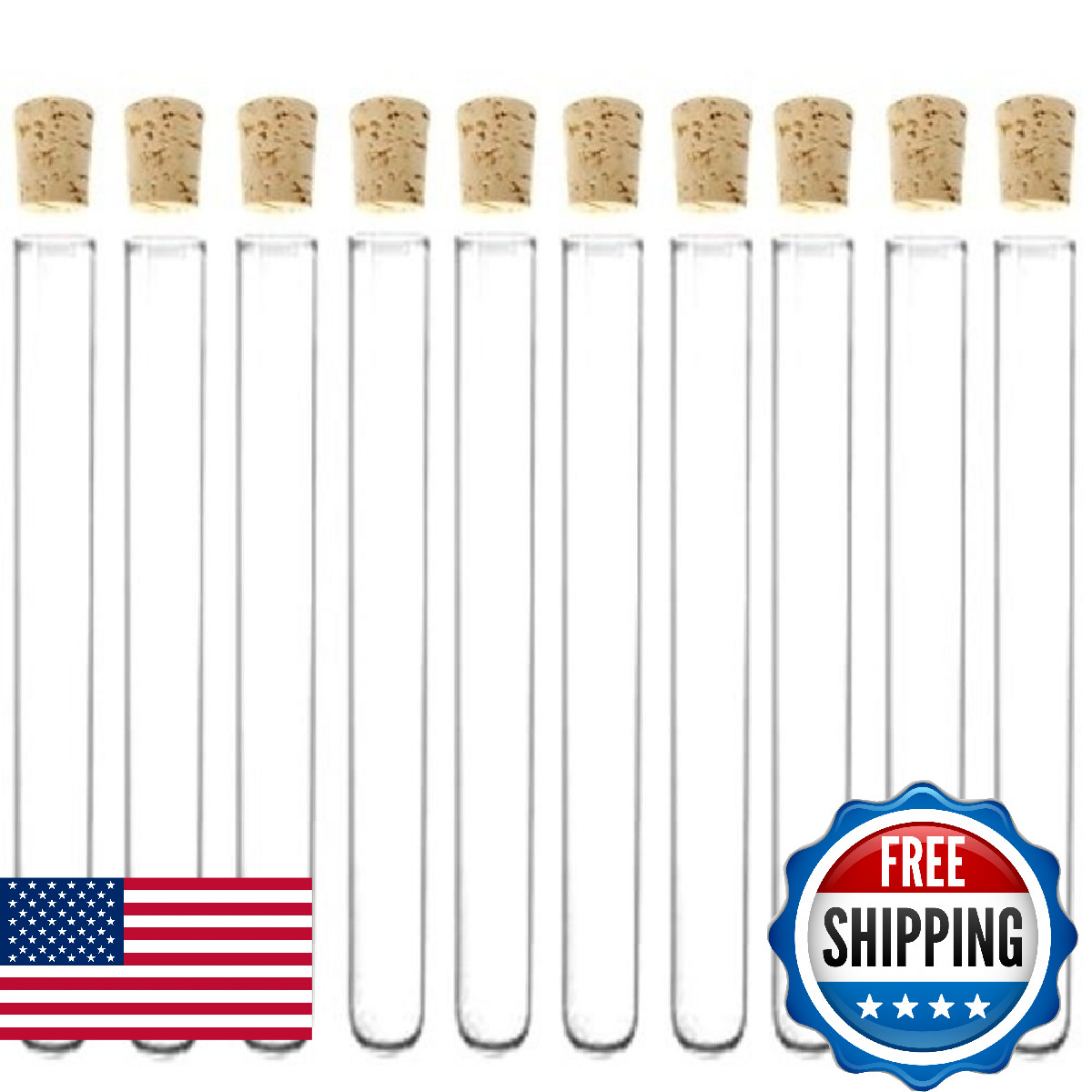 16x125mm, Glass Test Tubes, Round, 14ml, Karter Scientific 220G6 (Pack 10) 14ml