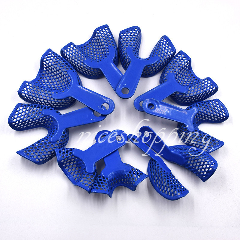 10 Pairs Dental Plastic-Steel Impression Trays Small S Size Upper + Lower