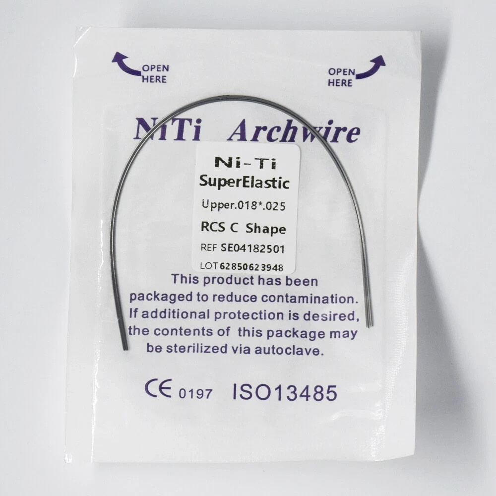 2 Pcs/Pack Ortho Dental Arch Wire Super Elastic Niti Reverse Curve Rectangular