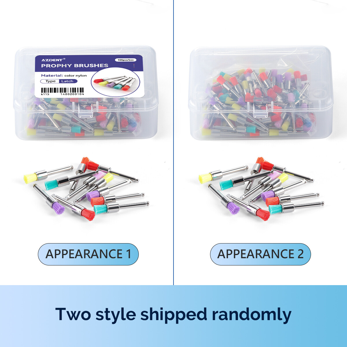 Dental Nylon Materials Closure Flat Polishing Polisher Prophylaxis Brushes