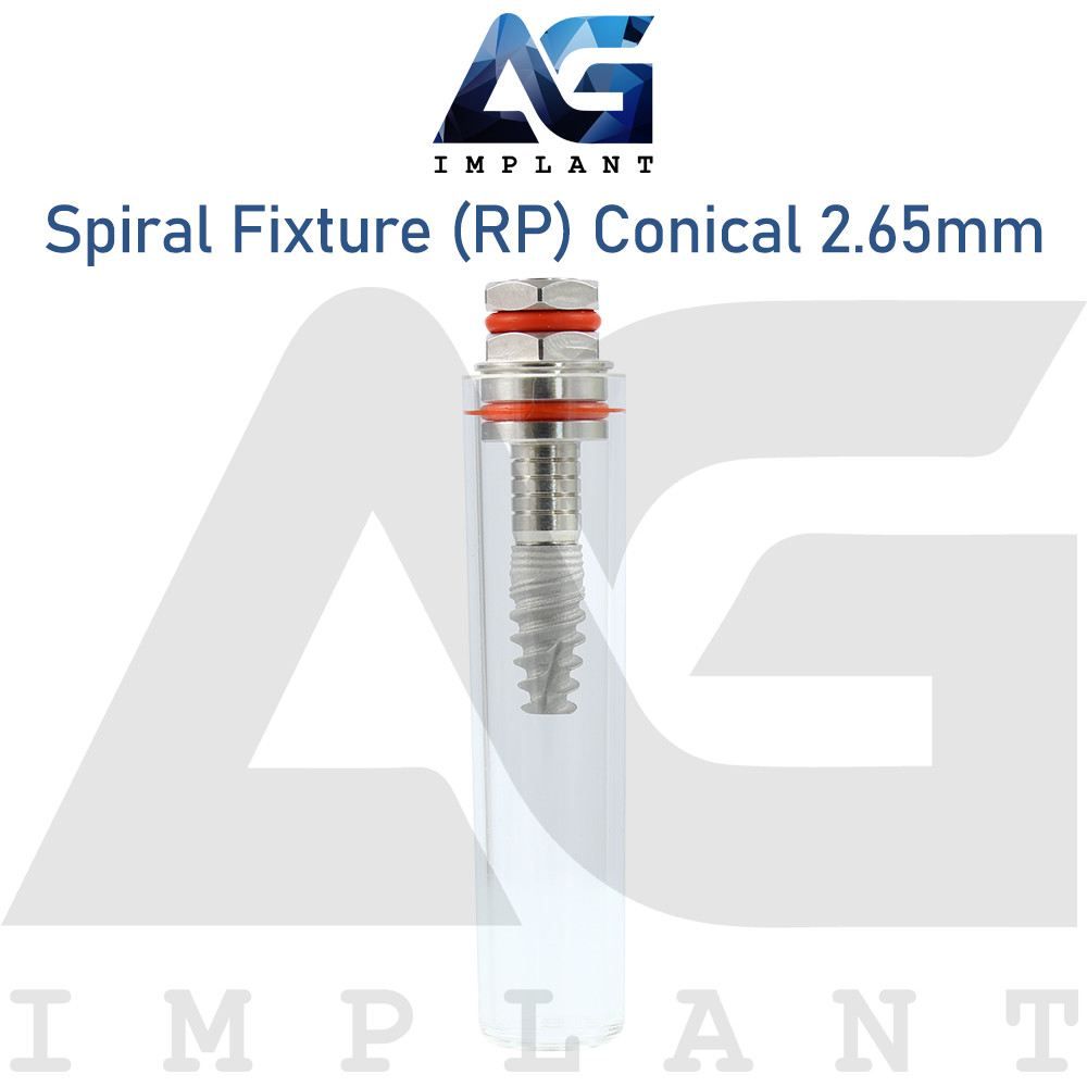 5 Spiral Fixture Regular Platform (RP) Conical Connection Hex 2.65mm Dental SLA
