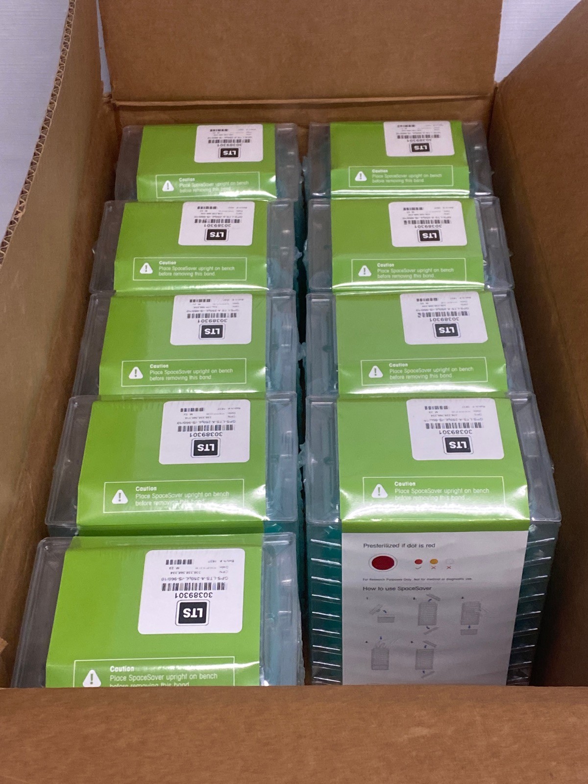 (8640) RAININ Green-Pak SpaceSaver LTS 250uL Pipette Tip Refill 90×96 30389301