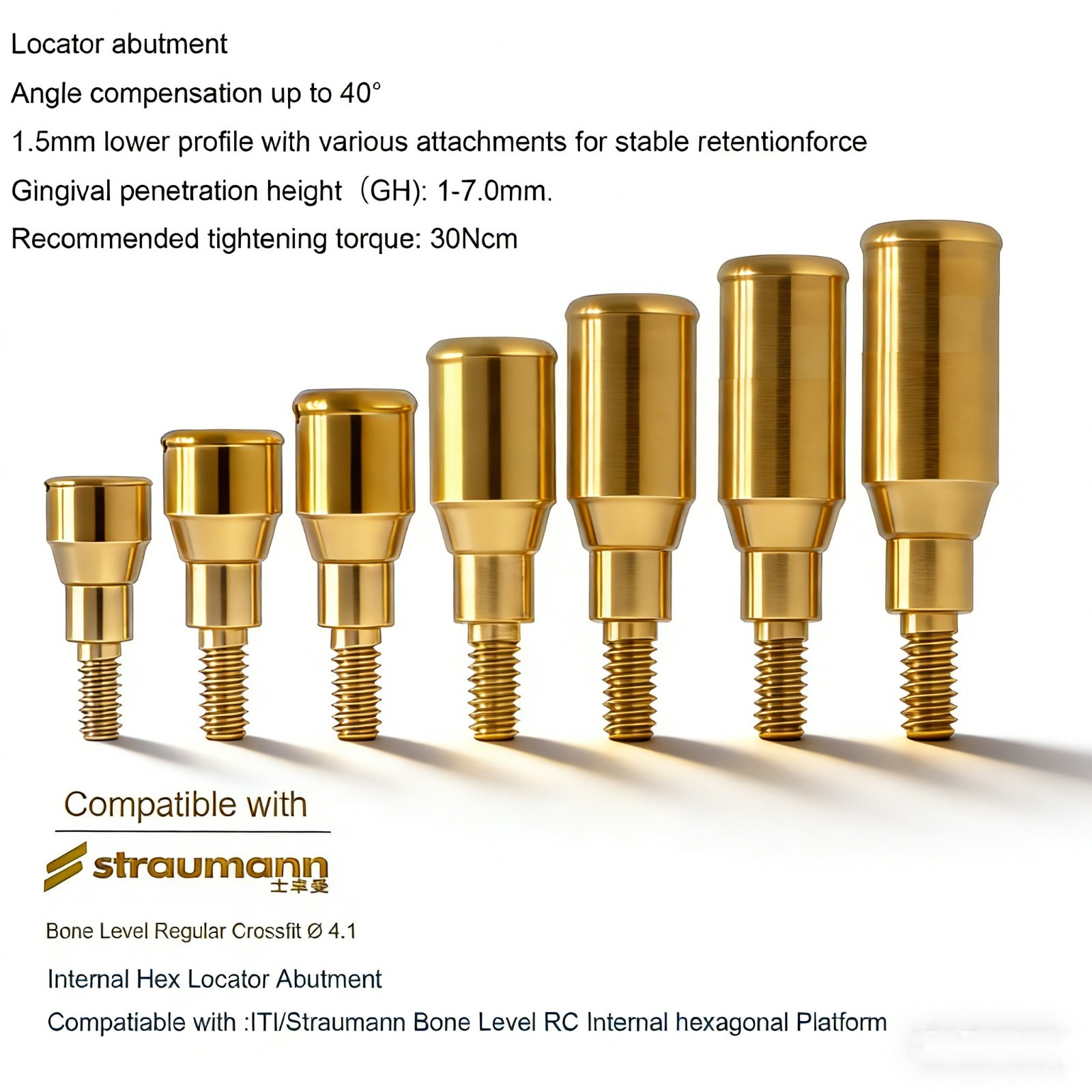 Dental Overdenture Abutment fit ZEST Locator ITI Straumann BL/BLT Ø4.1/4.8mm RC