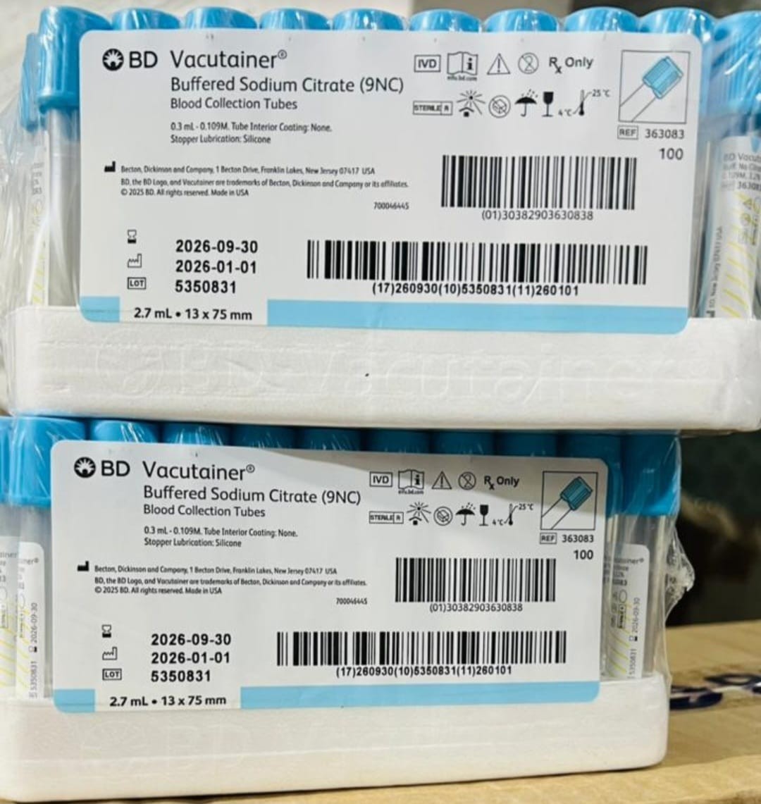 bd+ vacu tainer BLD collection tubes 100 tube 2.7ml, 13*75 2027 june-363083