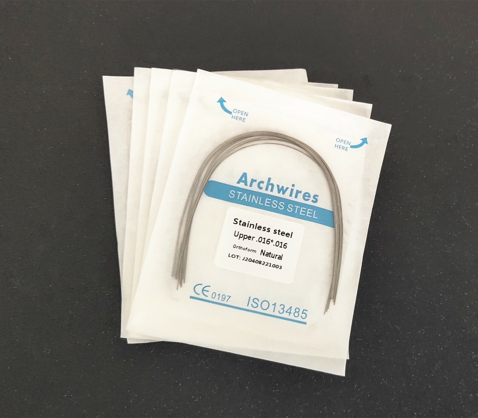 Dental Orthodontic Wire Rectangular Stainless Steel Arch Wire Bows Ovoid Form