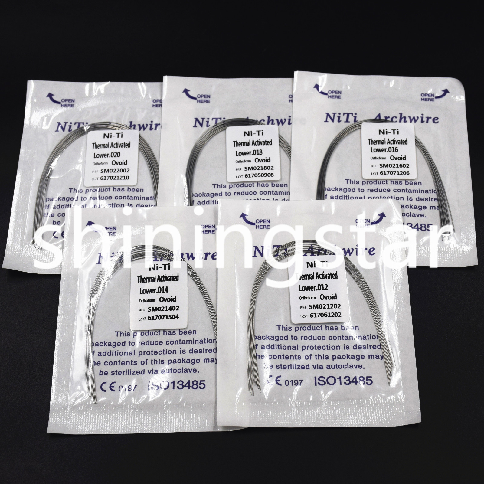 Dental Orthodontic Thermal Activated Round Arch Wire Niti Ovoid/Natural/Square