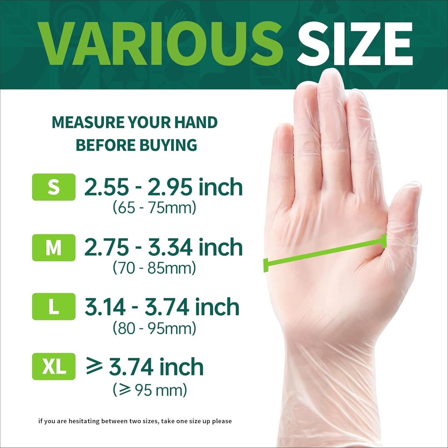 Vinyl Disposable Exam Gloves, Clear 4Mil Powder-Free Latex-Free Medical Food-…