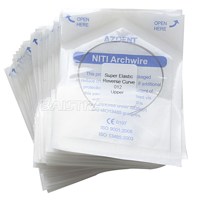 10X AZDENT Dental Orthodontic Super Elastic NITI Reverse Curve Round Arch Wire