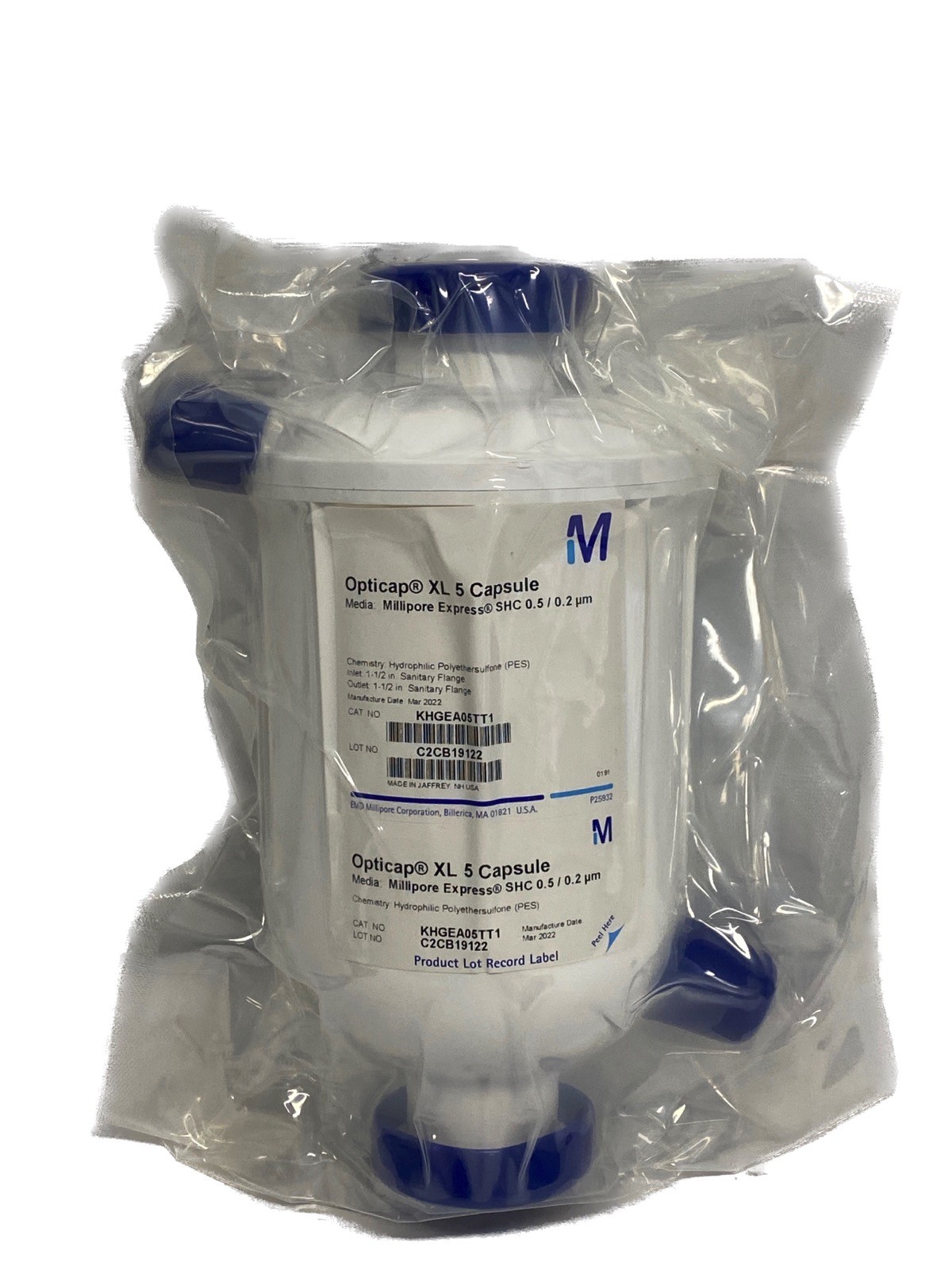 MILLIPORE Express Opticap XL 5 Filter Capsule 0.5/0.2um SHC 1-1/2”TC KHGEA05TT1