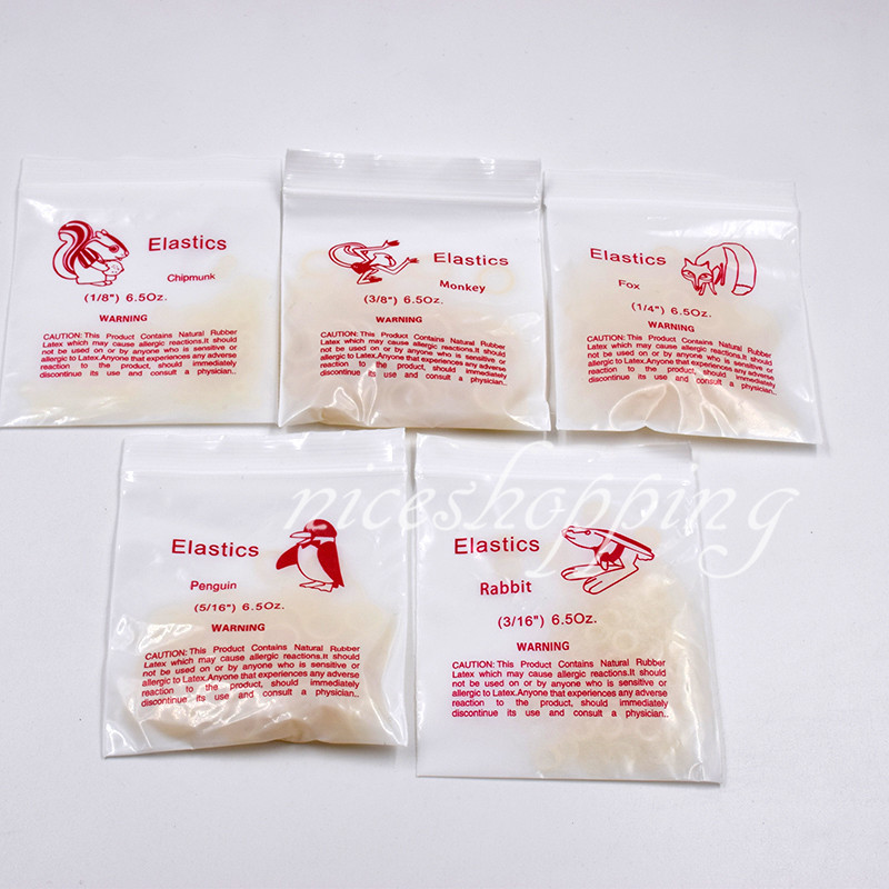 100 Pcs / Pack Dental Orthodontic Rubber Bands Elastics Latex Braces 15 Sizes