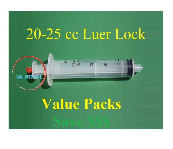 General Purpose Sterile Syringes 20-25cc Sterile Luer Lock Only No Needle