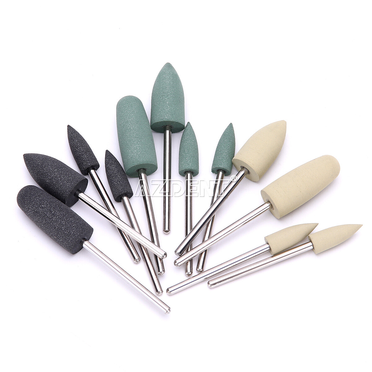 Dental Polishing Kit Rubber Polisher Burs Stone Wheel for Low Speed Handpiece
