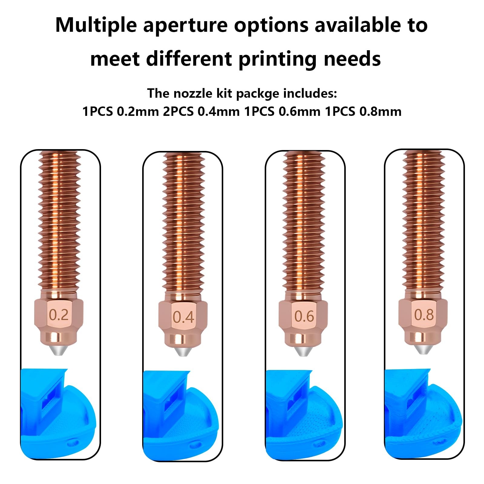 LANKEGU 5pc K2 Plus Nozzle Kits (Muilt Size)