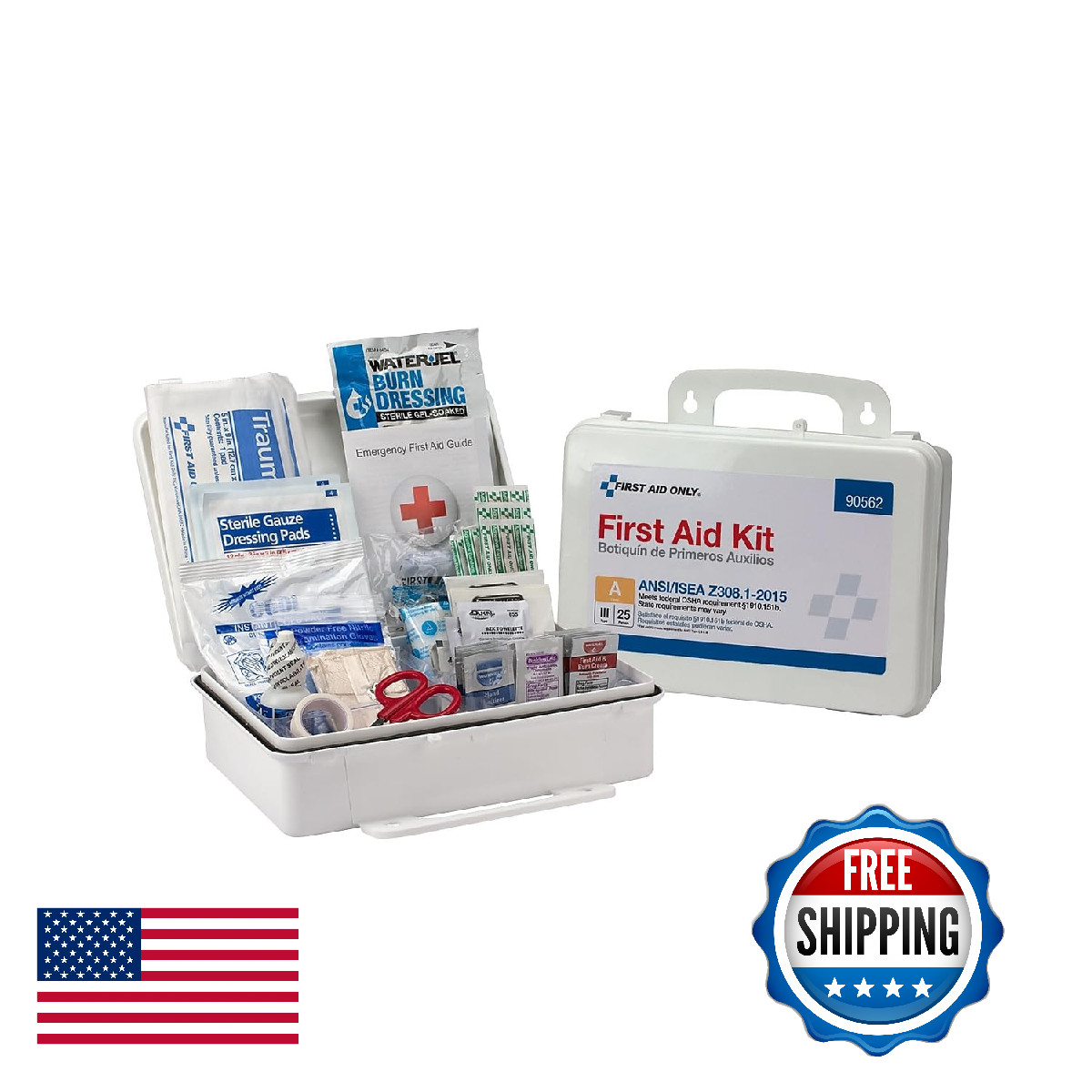 First Aid Only 90562 Ansi A 2015 And Osha Compliant First Aid Kit 25-Person