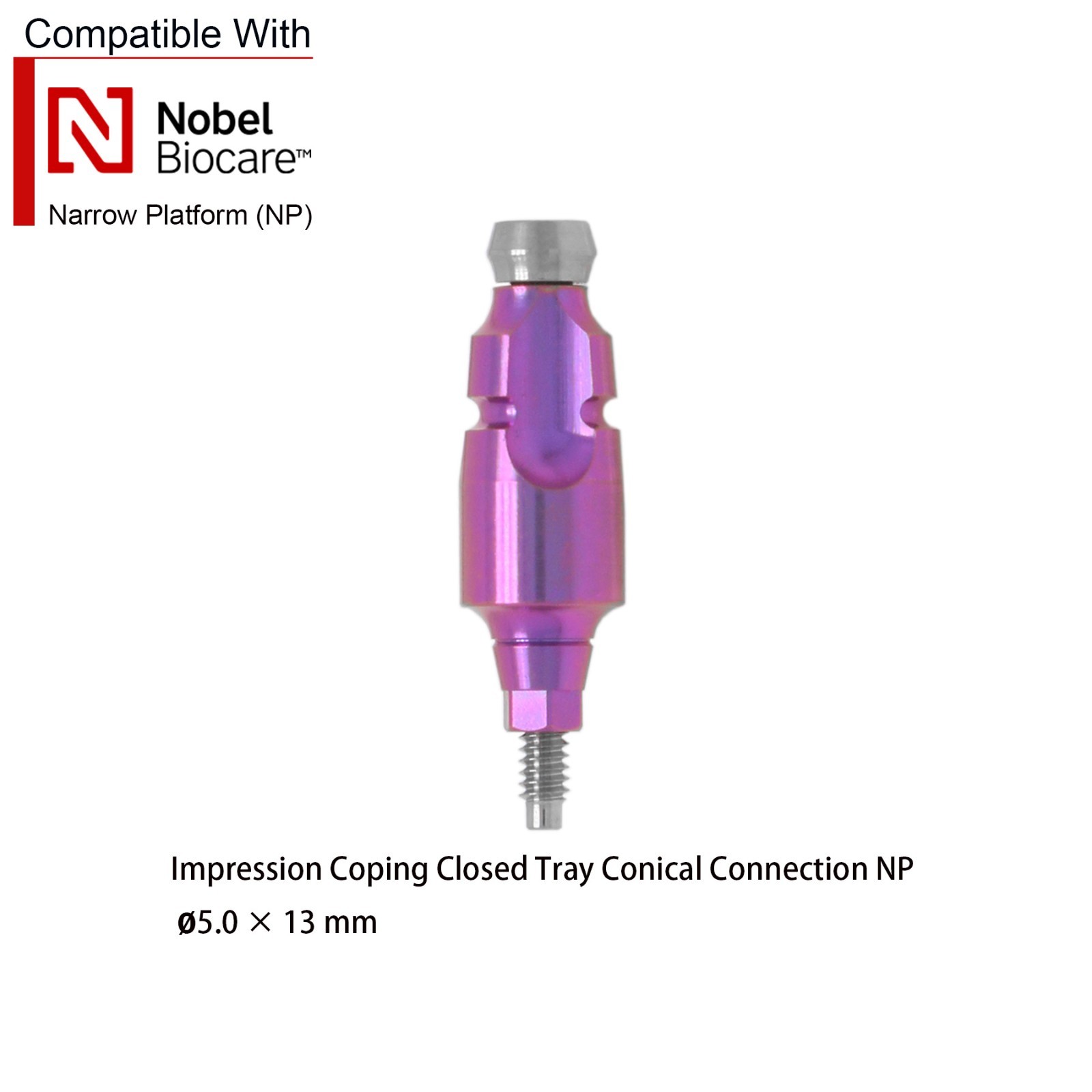 US Dental NP Impression Coping Open/Closed Tray Scanbody Analog FitsNobel Active