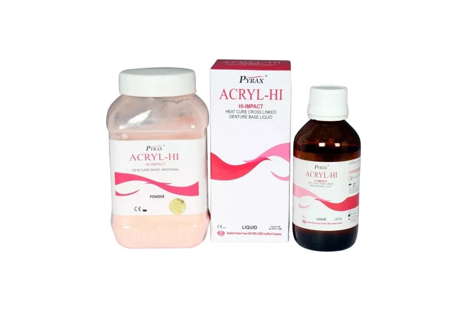 Powder 200g + Liquid 100ml Dental ACRYL HI Heat Cure Denture Base Material FS