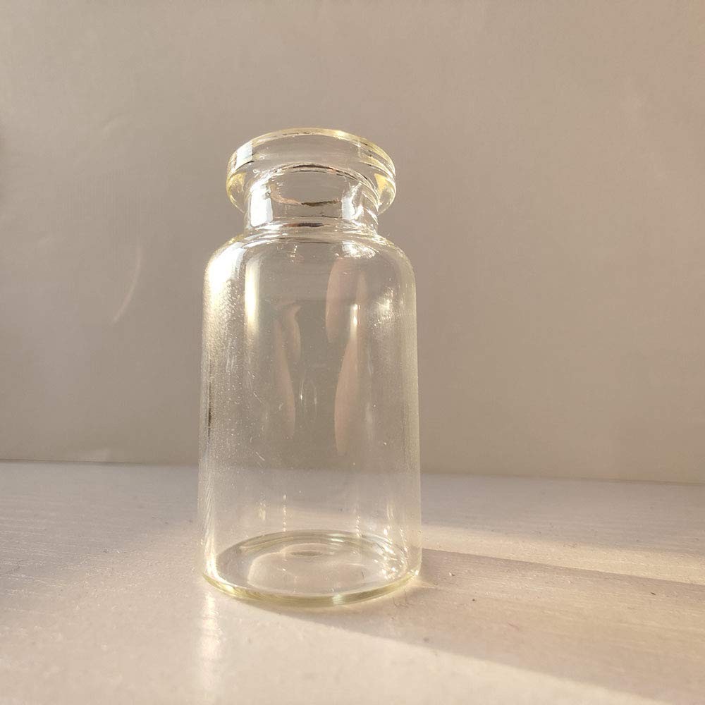 10ml Glass Headspace Vials 100pcs – Clear Bottom with Flip Caps & Rubber Stopper